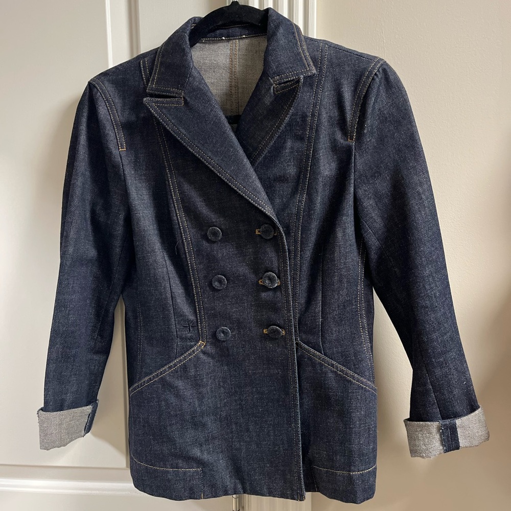 Dior Dark Blue Double-Breasted Jean Jacket